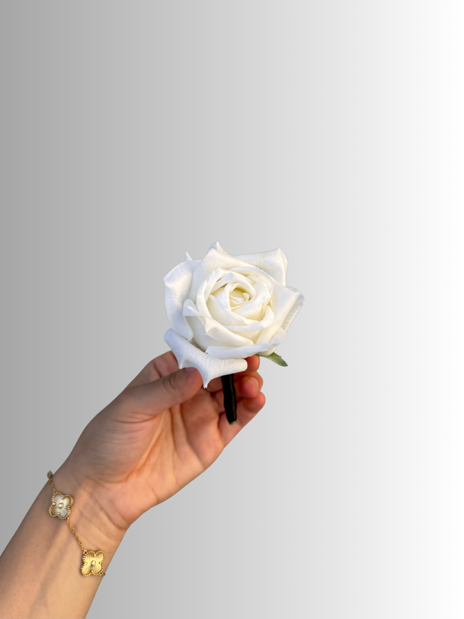 Men's Buttonhole - Single Real Touch Rose