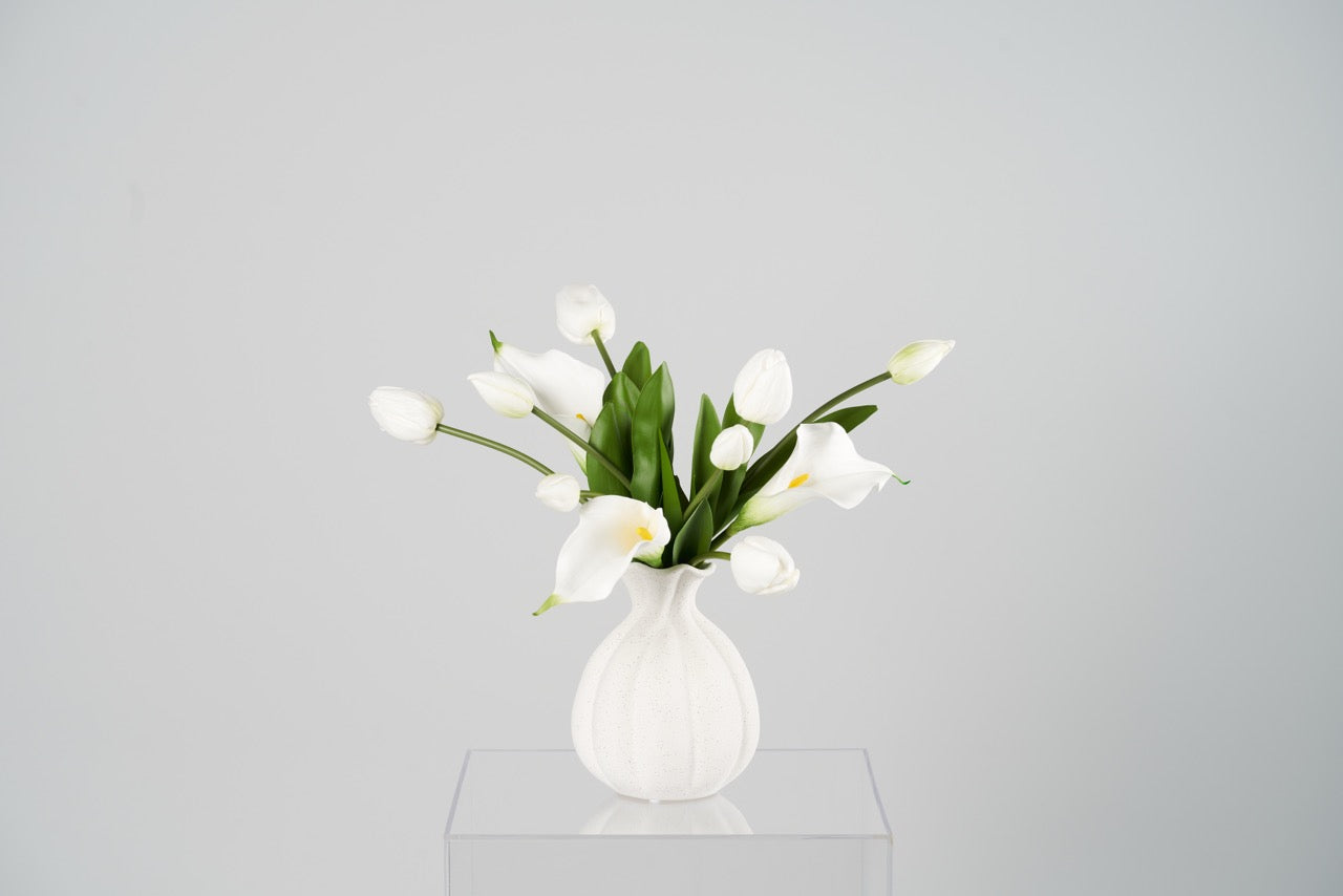 Lale Floral Arrangement (White Vase)