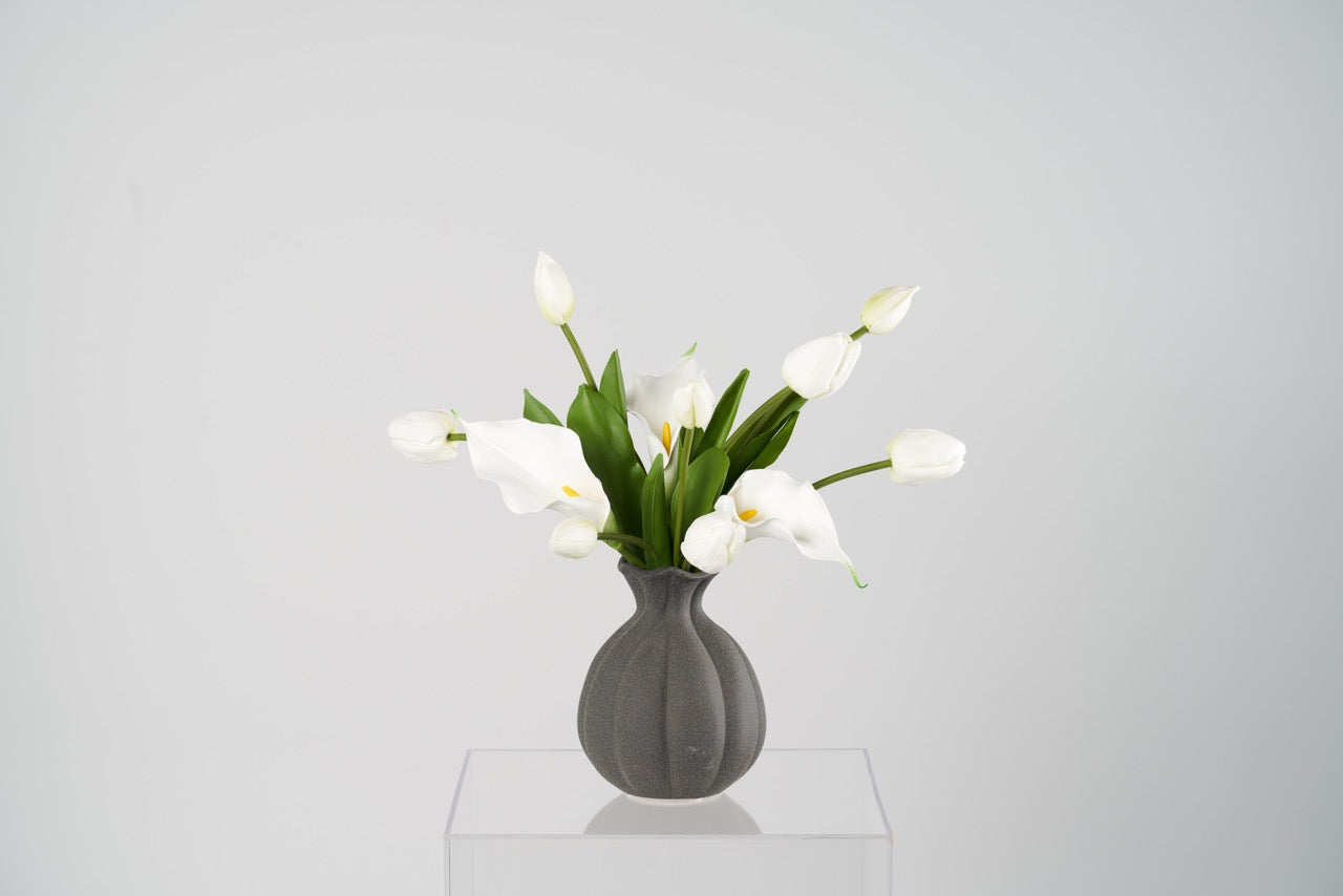 Lale Floral Arrangement (Black Vase)