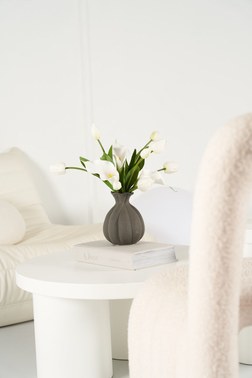 Lale Floral Arrangement (Black Vase)