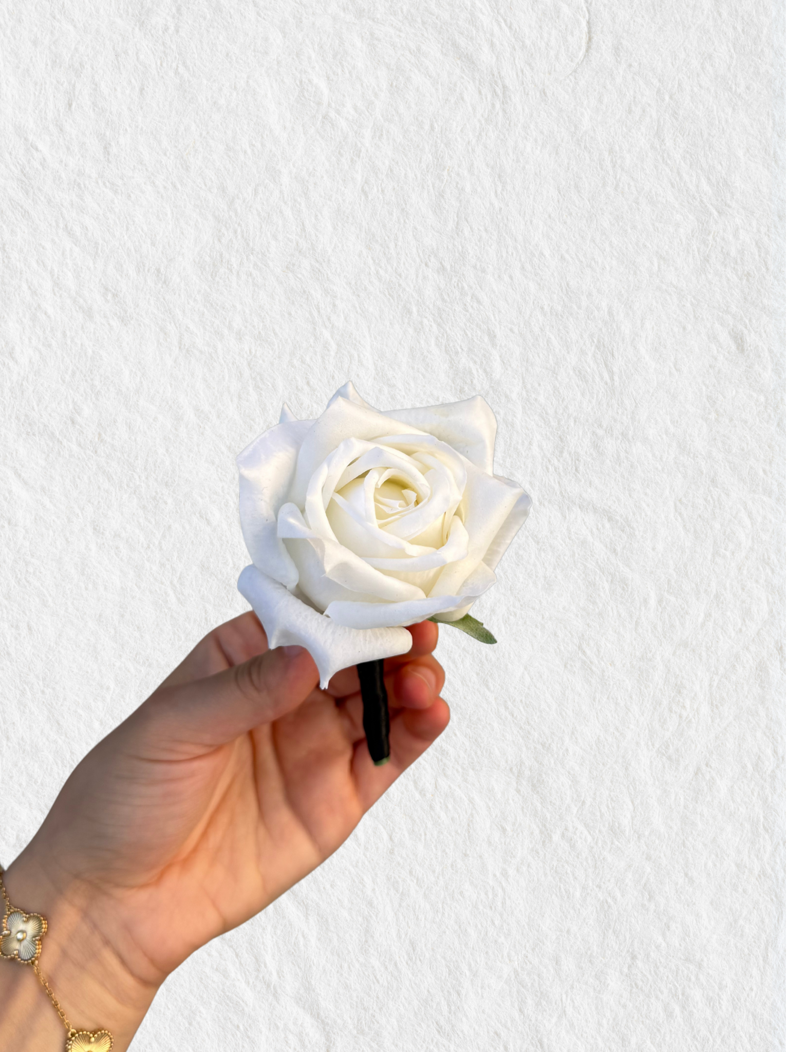 Men's Buttonhole - Single Real Touch Rose