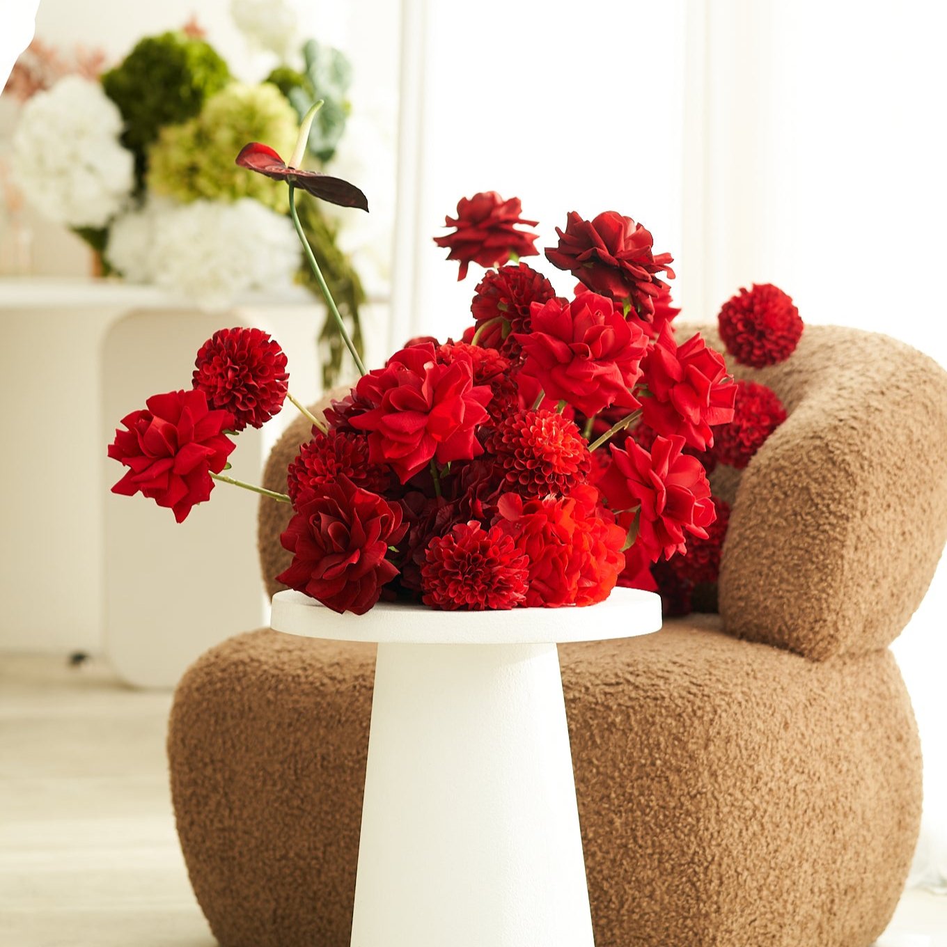 [Hire] Red Romance Floral Arrangements