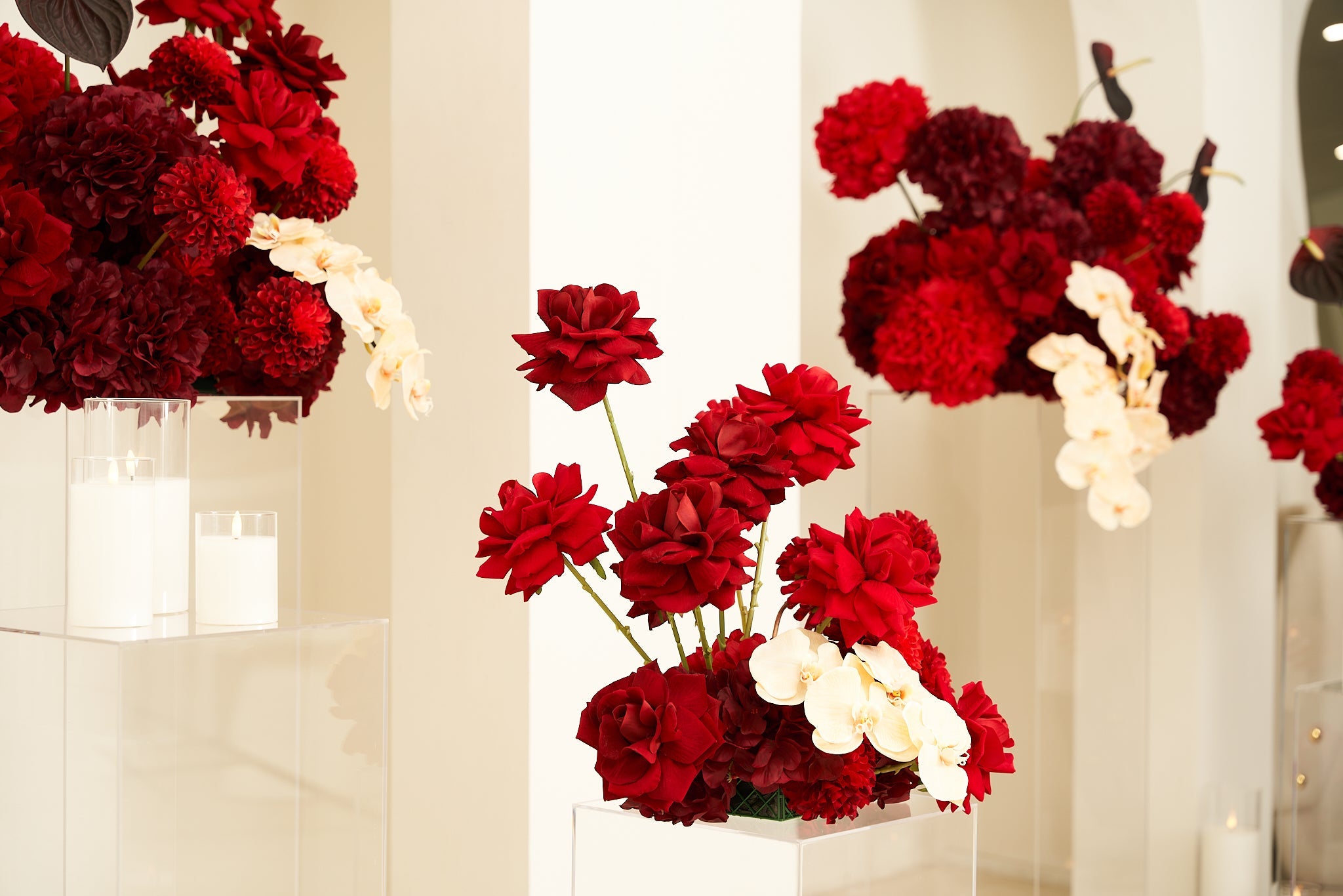 [Hire] Red Romance Floral Arrangements