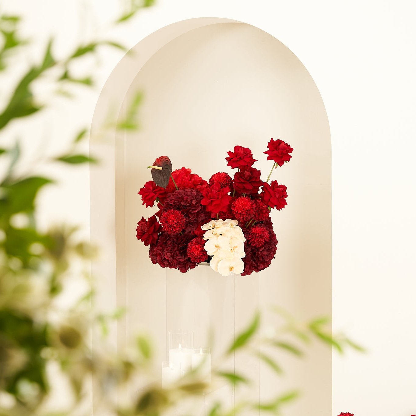 [Hire] Red Romance Floral Arrangements