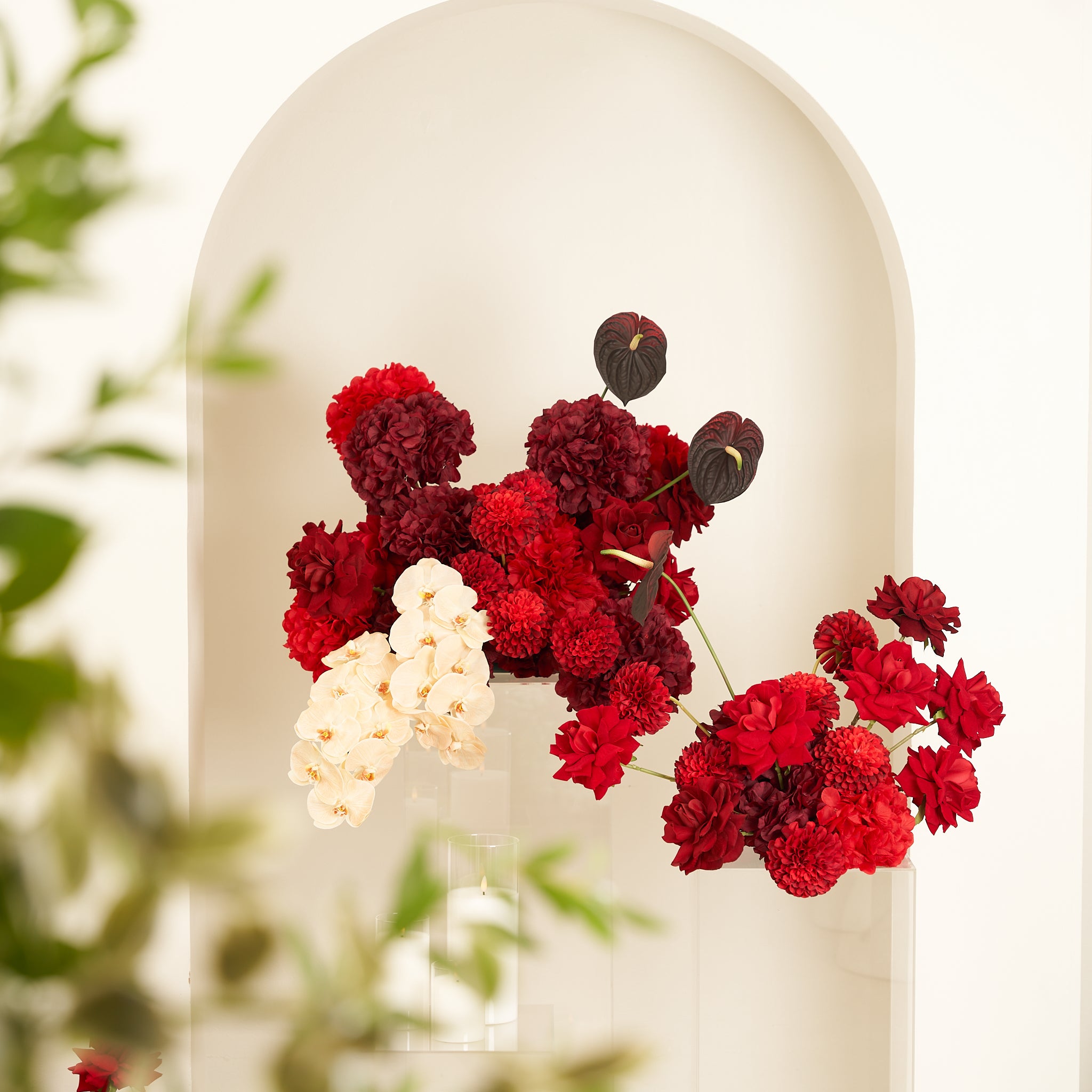 [Hire] Red Romance Floral Arrangements